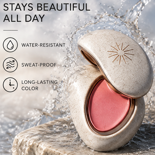 Cream Blush Stick & Compact, Water-Resistant & Sweat-Proof Natural Makeup, Breathable Weightless Finish for All-Day Wear