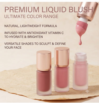 Hydrating Liquid Blush Light Easy To Apply Smooth Long Lasting Complexion Booster All Skin Friendly Women Makeup Gift For Festivals