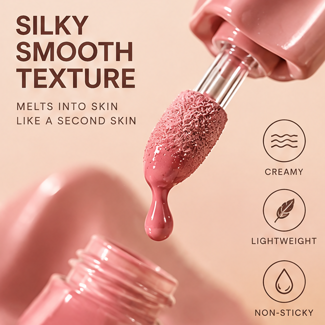 Liquid Blush Natural Fresh Radiant Weightless Formula Vitamin C Infused Buildable Face Cheek Makeup For Glow Skin