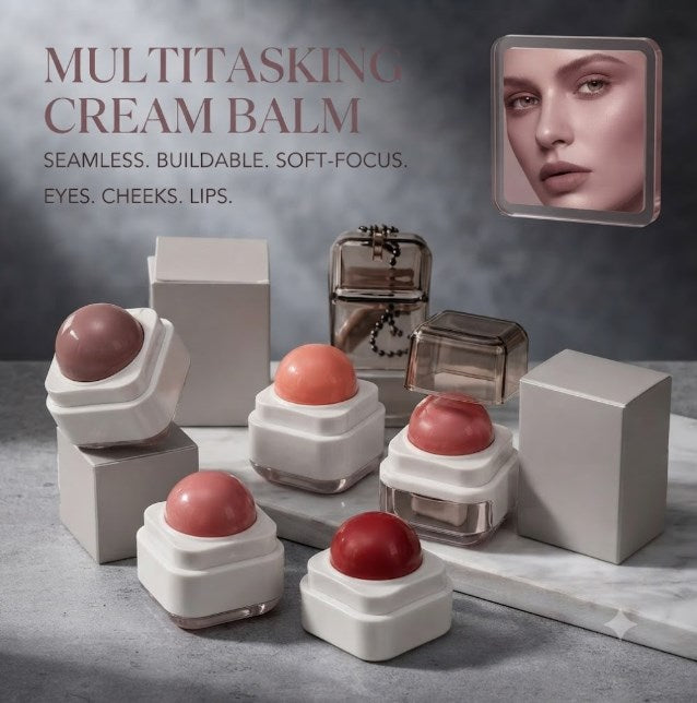 Low Saturation Multi-Use Lip & Cheek Blush Long Lasting Non Smudge Color Quick Easy Application Natural Daily Tint Suitable For All Skin Types Ideal Spring Summer Makeup Essential