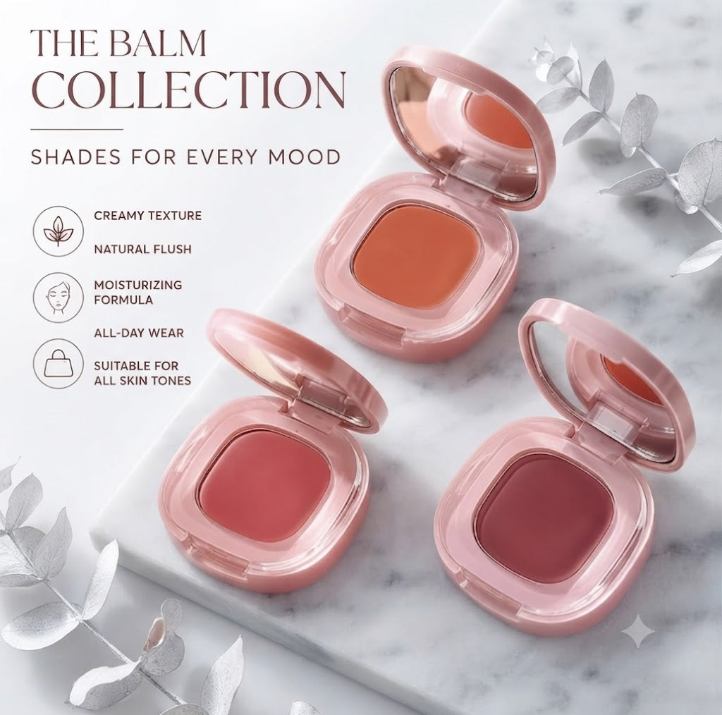 Velvet Multi-Use Cream Blush, Versatile 3-in-1 Makeup for Cheeks, Eyes & Lips, 6 Shades Soft Matte Cream Blush, Smooth Blendable Long Wearing Portable Makeup for Daily Travel Touch Up