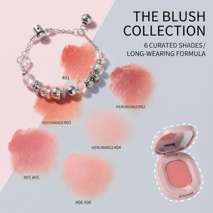 Velvet Multi-Use Cream Blush, Versatile 3-in-1 Makeup for Cheeks, Eyes & Lips, 6 Shades Soft Matte Cream Blush, Smooth Blendable Long Wearing Portable Makeup for Daily Travel Touch Up